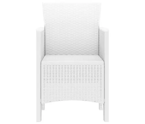 Sodo Kėdė 4 Pcs Balta 53 X 49 X 85 Cm Pp