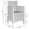 Sodo Kėdė 4 Pcs Balta 53 X 49 X 85 Cm Pp