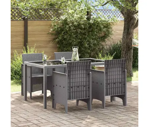 Sodo Kėdė 4 Pcs Šviesiai Pilka 53 X 49 X 85 Cm Pp