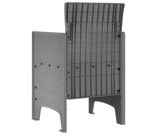 Sodo Kėdė 4 Pcs Šviesiai Pilka 53 X 49 X 85 Cm Pp