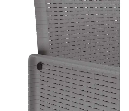 Sodo Kėdė 4 Pcs Šviesiai Pilka 53 X 49 X 85 Cm Polipropilenas