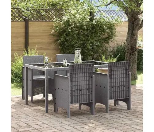 Sodo Kėdė 4 Pcs Šviesiai Pilka 53 X 49 X 85 Cm Polipropilenas