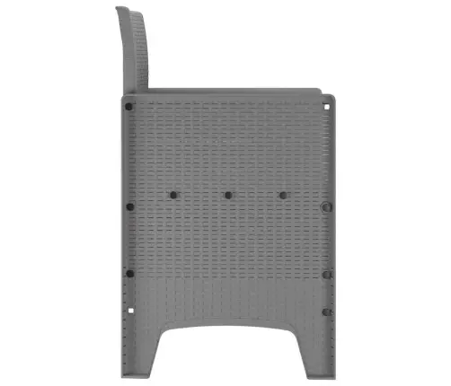 Sodo Kėdė 4 Pcs Šviesiai Pilka 53 X 49 X 85 Cm Polipropilenas