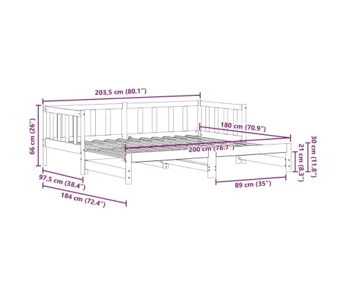 Vaikų Dienos Lova Su Traukiama Lova Vaško Ruda