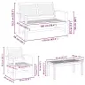 Dārza Dīvānu Komplekts 4 Pcs Dabiska Masīvs Tīkkoks