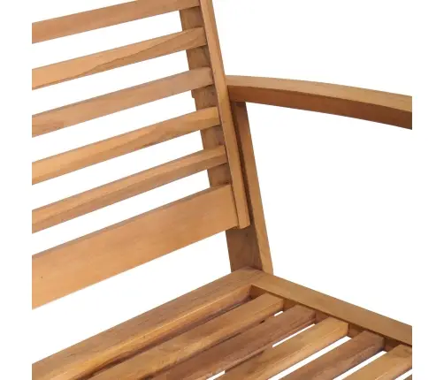 Sodo Sofų Rinkinys 3 Pcs Natūrali Kieto Teka Medžio