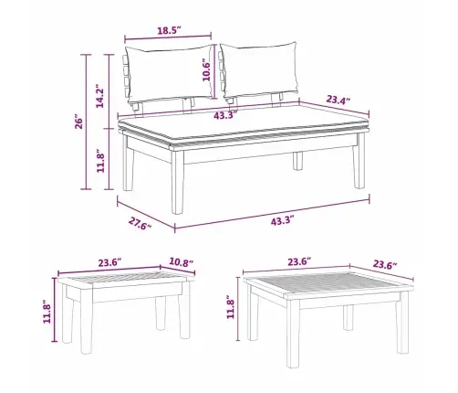 Dārza Sola Komplekts 3 Pcs Brūns Un Krēma 2 Vietīgs Mazi Vidaxl Dārza Sola Komplekts 3 Pcs Brūns Un Krēma 2 Vietīgs Mazi Vidaxl