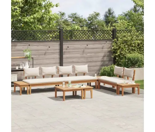 Dārza Sola Komplekts 5 Pcs Brūns Un Krēma 2 Vietīgs Mazi Vidaxl