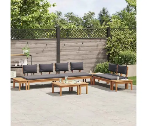 Aia Pinkide Komplekt Padjaga Ladustamisega 5 Pcs Pruun Ja Hall