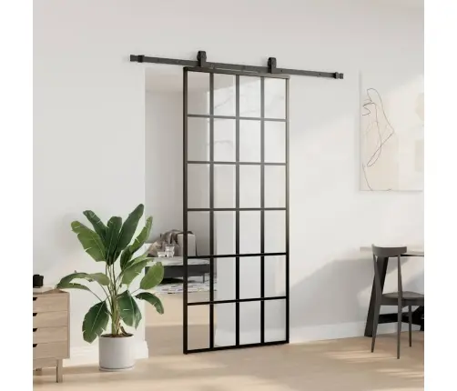 Liuguks Tarvikutega, Must, 90 X 205 cm Esg-Klaas