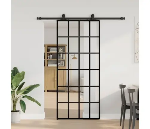 Liuguks Tarvikutega, Must, 90 X 205 cm Esg-Klaas