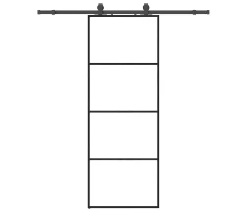 Liuguks Tarvikutega, Must, 76 X 205 cm Esg-Klaas