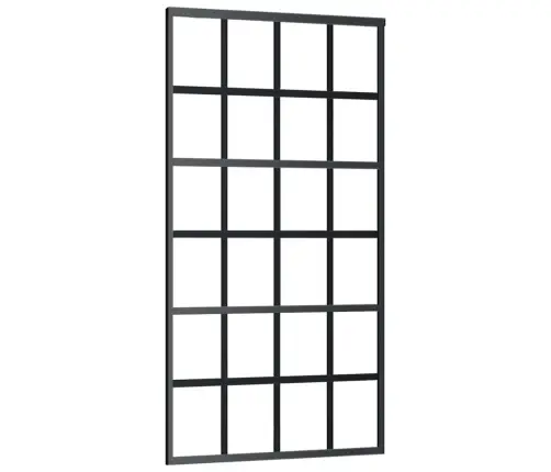 Bīdāmās Durvis Ar Stiprinājumiem, Melns, Stikls, 102X205 Cm Vidaxl