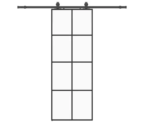Liuguks Tarvikutega, Must, 76 X 205 cm Esg-Klaas