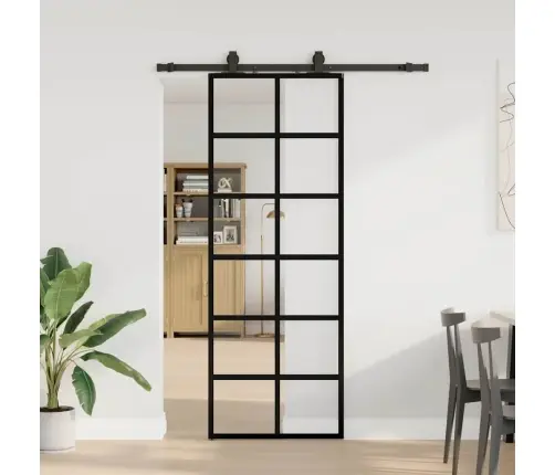 Liuguks Tarvikutega, Must, 76 X 205 cm Esg-Klaas