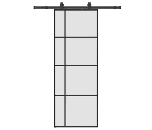 Liuguks Tarvikutega, Must, 76 X 205 cm Esg-Klaas