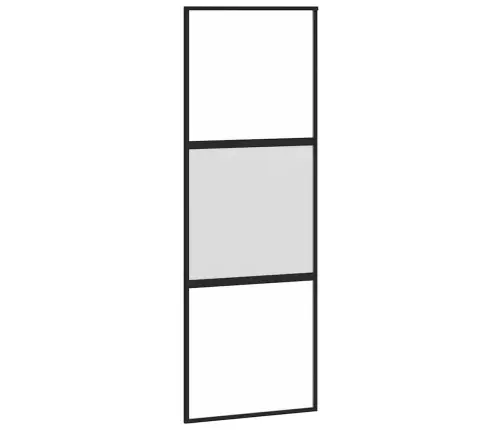 Stumdomos Durys Su Įrangos Rinkiniu, Juodas, 76X205 Cm