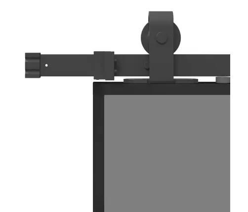 Stumdomos Durys Su Įrangos Rinkiniu, Juodas, 76X205 Cm