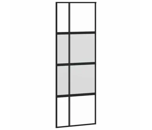 Bīdāmās Durvis Ar Aparatūras Komplektu, Melns, Rūdīts Stikls Vidaxl