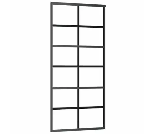 Stumdomos Durys Su Įrangos Rinkiniu, Juodas, 90X205 cm Esg Ir