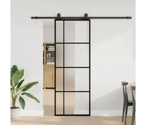 Liuguks Tarvikutega, Must, 76 X 205 cm Esg-Klaas