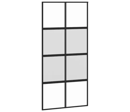Stumdomos Durys Su Įrangos Rinkiniu, Juodas, 102,5X205 Cm