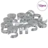 Cam Užrakto Veržlės 12 Pcs Sidabro 12 X 10 Mm Plienas