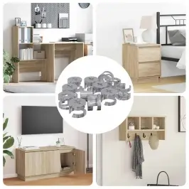 Kameru Bloķēšanas Uzgriežņi 4000 Pcs Sudraba Tērauds Vidaxl