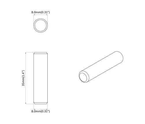 Koka Dībeļi 2 Pcs Brūna Ø8 X 35 Mm Masīvkoks Vidaxl