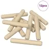 Koka Dībeļi 12 Pcs Brūna Ø8 X 50 Mm Masīvkoks Vidaxl
