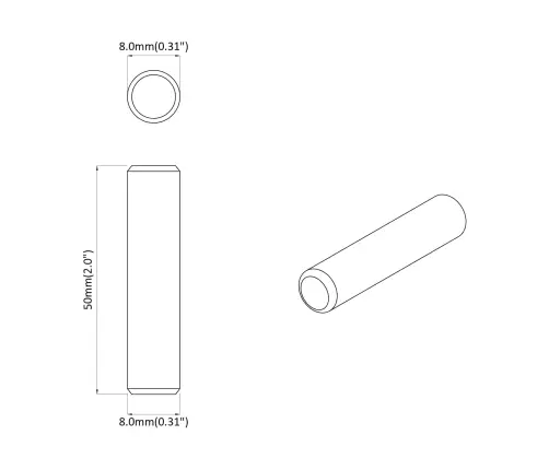 Koka Dībeļi 12 Pcs Brūna Ø8 X 50 Mm Masīvkoks Vidaxl