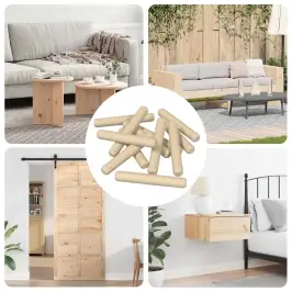 Koka Dībeļi 12000 Pcs Brūna Masīvkoks Vidaxl