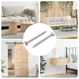 Naglas Kokam 2 Pcs Sudraba Ø 3 X 15 Mm Metāla Vidaxl