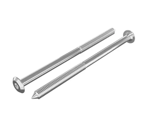 Baldų Varžtai 2 Pcs Sidabro M6 X 100 Mm Plienas