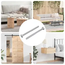 Skrūve 2 Pcs Sudraba M6 X 85 Mm Tērauds Vidaxl