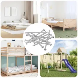 Skrūve 800 Pcs Sudraba M6 X 120 Mm Tērauds Vidaxl