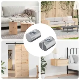 Cilindra Uzgriežņi 2 Pcs M6 X 13 Mm (Vītne Diametrs X H) Metāls Vidaxl