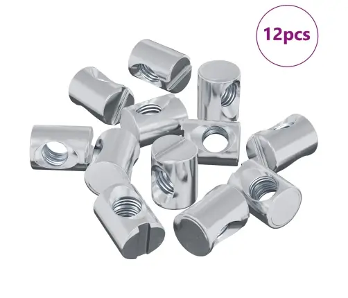Mēbeļu Cilindra Uzgrieznis 12 Pcs Cinkots M6 X 13 Mm Dzelzs Vidaxl
