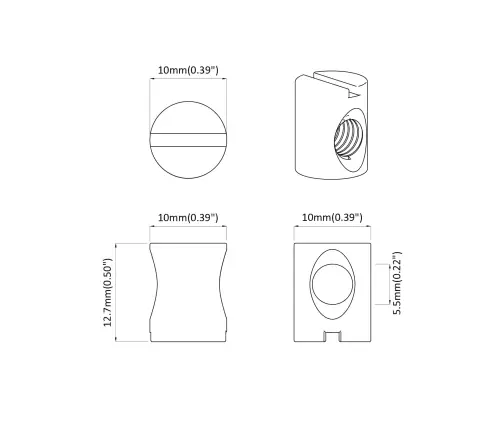 Mēbeļu Cilindra Uzgrieznis 12 Pcs Cinkots M6 X 13 Mm Dzelzs Vidaxl