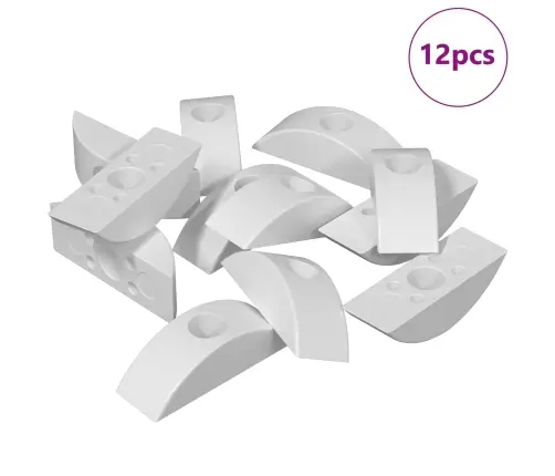 Pusmēness Mazgāšanas Gultnis 12 Pcs Balts M6 Pp Vidaxl