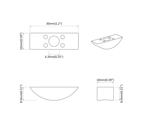 Pusmēness Mazgāšanas Gultnis 12 Pcs Balts M6 Pp Vidaxl