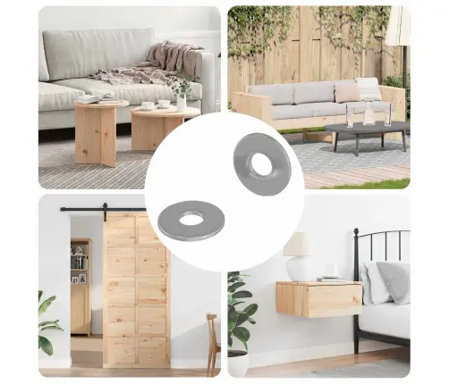 Mutrid 2 Pcs Hõbedane 12 X 12 X 1,2 Cm Raud