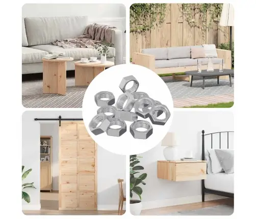 Sešstūra Uzgriežņi 23377 Pcs Sudraba Dzelzs Vidaxl