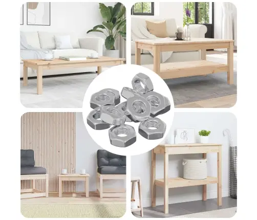 Sešstūra Uzgriežņi 3600 Pcs Sudraba Dzelzs Vidaxl