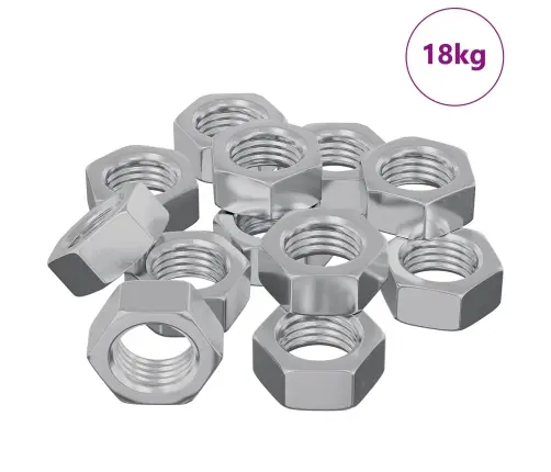 Sešstūra Uzgrieznis Vienkrāsains 9000 Pcs Sudraba Dzelzs Vidaxl