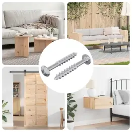 Skrūve 2 Pcs Sudraba 9,8 X 35 Mm Dzelzs Vidaxl