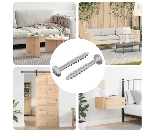 Skrūve 2 Pcs Sudraba 9,8 X 35 Mm Dzelzs Vidaxl