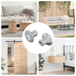 Süvistatud Peaga Kruvid 2 Pcs Hõbedane M4 X 6 Mm Teras