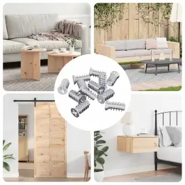 Varžtas 12 Pcs Sidabro M6 X 12 Mm Geležis