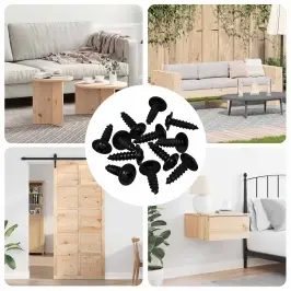 Pašvītņojamais Nags 12 Pcs Melna 3,5 X 12 Mm Dzelzs Vidaxl